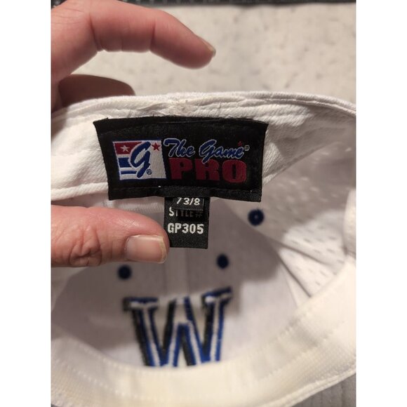 Weber State Wildcats Blue White Fitted Hat The Game Pro Size 7 3/8 - Picture 6 of 8